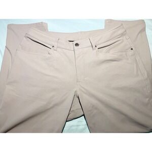 Lululemon Commission Slim Fit Pants Mens 33 Tan Khaki Warpstreme Chino Trousers